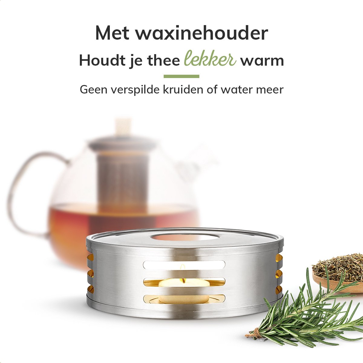 Ibili Glazen Theepot Met Inductiefilter 1200l theepo