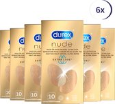 Durex Nude Extra Lube 10st x 6