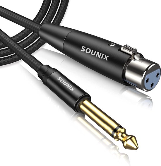 Câble Micro Sounix - Jack 3.5mm stéréo Prise XLR - Câble 3.5mm