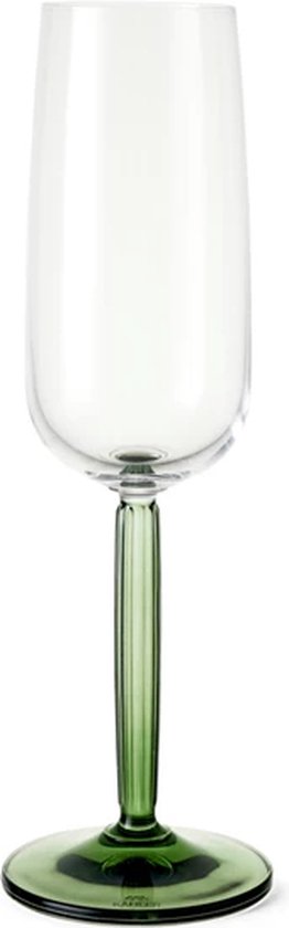 Kähler Hammershoi champagne glas set van 2 groene voet