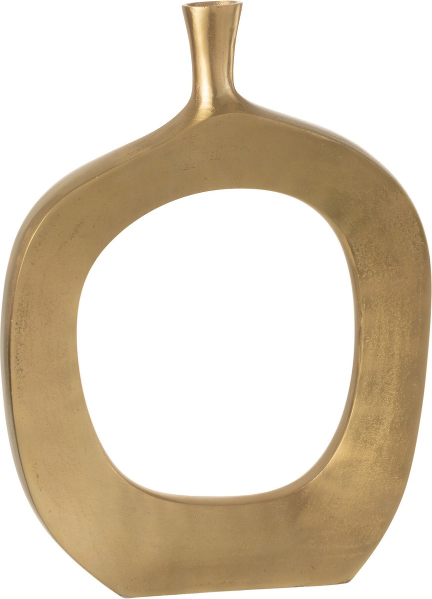 J-Line vaas Nina - aluminium - goud - small - Ø 10 cm