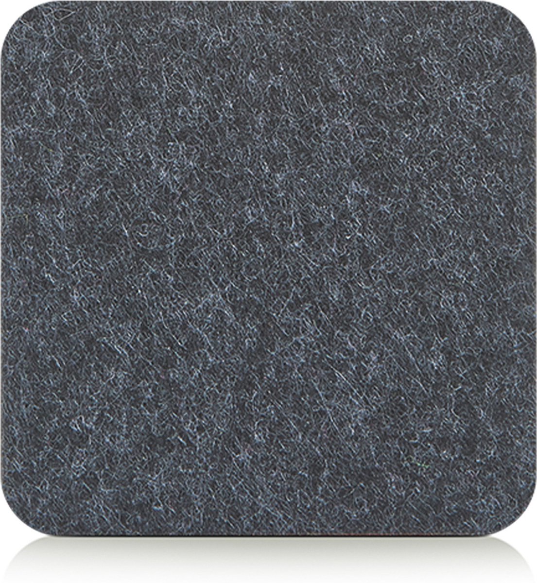 Onderzetters - 8x stuks - antraciet grijs - vilt - 10 x 10 cm - warmtebestendig