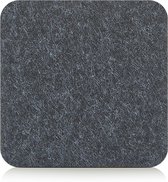 Zeller onderzetters voor glazen - 8x - antraciet grijs - vilt - 10 cm