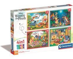 Clementoni - Puzzel - 4 Puzzels in 1 Doos - Winnie the Po...