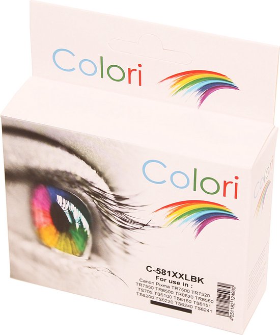 Colori huismerk inkt cartridge geschikt voor Canon 581XXL BK CLI-581 XXL  zwart Pixma