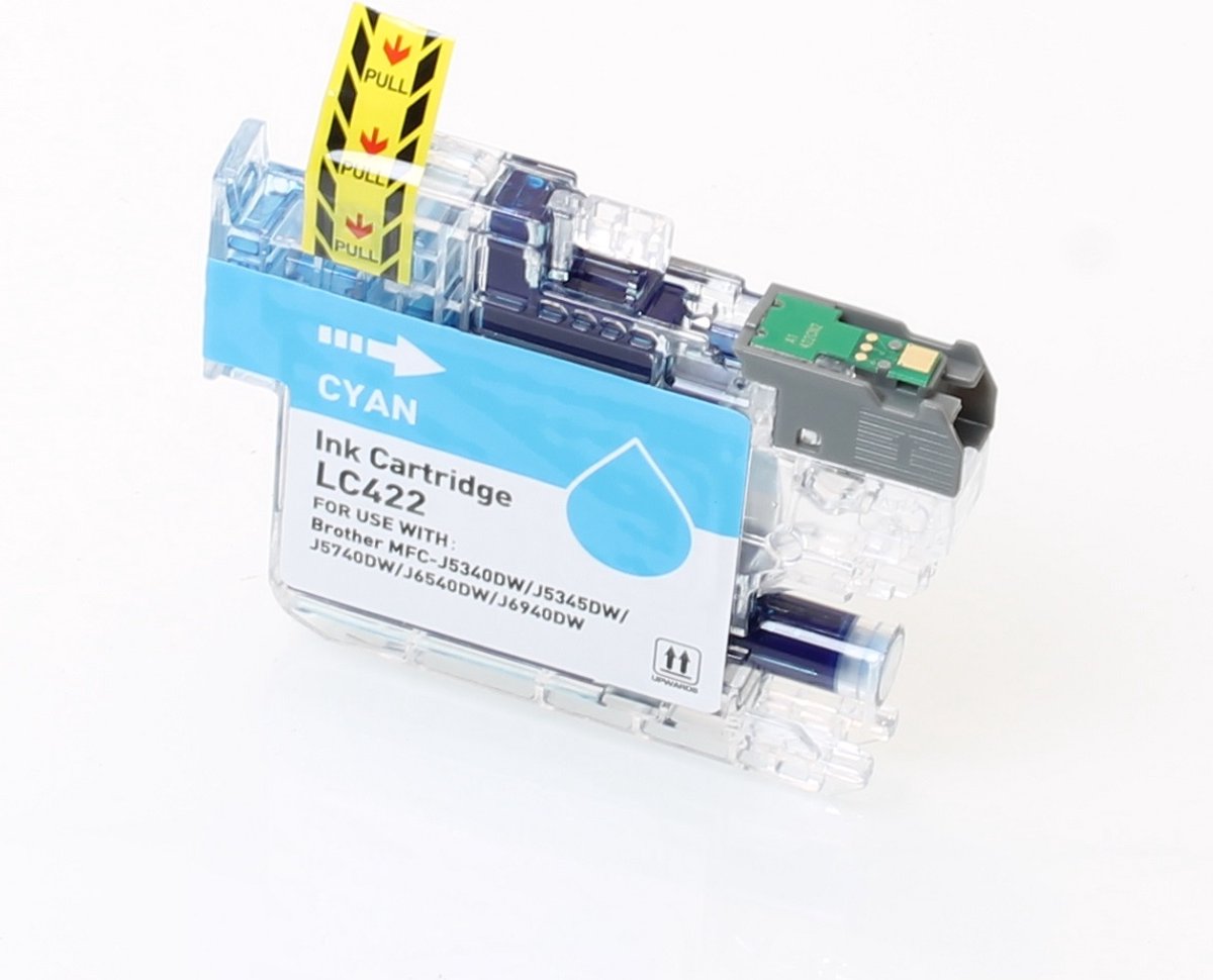 Colori huismerk inkt cartridge geschikt voor Brother LC422XLC Cyan MFC-J5340DW MFC-J5345DW MFC-J5740DW MFC-J6540DW MFC-J6940DW