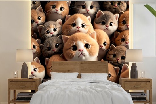 Behang - Fotobehang Katten - Huisdieren - Kitten - Design - Jongens -  Meisjes -... | bol.com