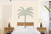 Behang - Fotobehang Palmboom - Natuur - Groen - Minimalisme - Breedte 175 cm x hoogte 240 cm - Behangpapier