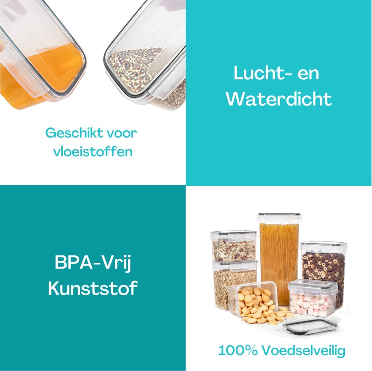 Voorraadpotten Set Van 14 Stuks Meal Prep Bakjes Bestendig Inclusief...