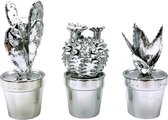 Lavandoux - Cactus Ornament Set - Zilver Kleurig