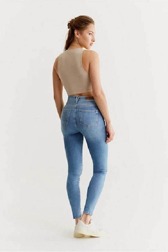 COJ - Lisa - Dames Skinny Jeans - Light Blue | bol.com