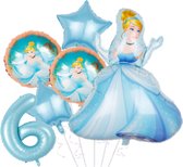 Assepoester ballon set - 92x67cm - Folie Ballon - Prinses - Themafeest - 6 jaar - Verjaardag - Ballonnen - Versiering - Helium ballon