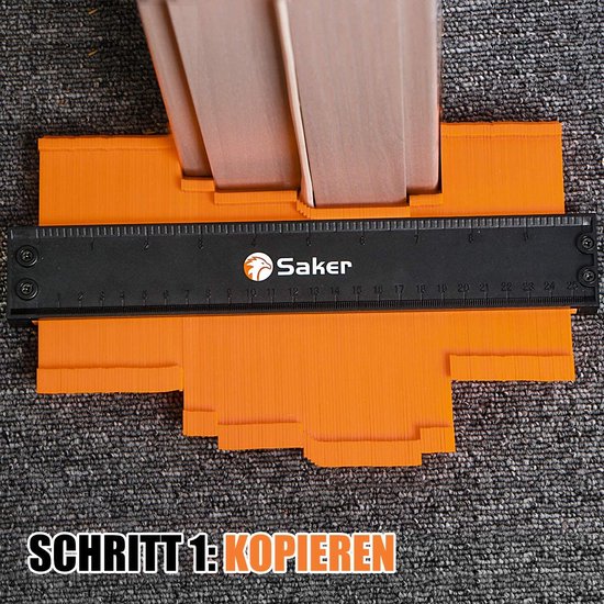 Saker - Aftekenhulp - Contourmeter Met Slot- 25 cm - Saker