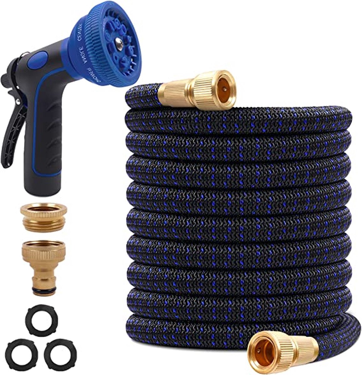Flexibele tuinslang, garden hose, water hose, premium tuinslang in professionele kwaliteit 22.5 m