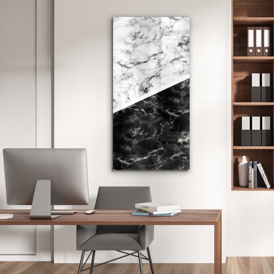 MuchoWow® Peinture sur verre 60x120 cm - Peinture sur verre - Marbre - Chic - Collage - Photo sur verre acrylique - Peintures