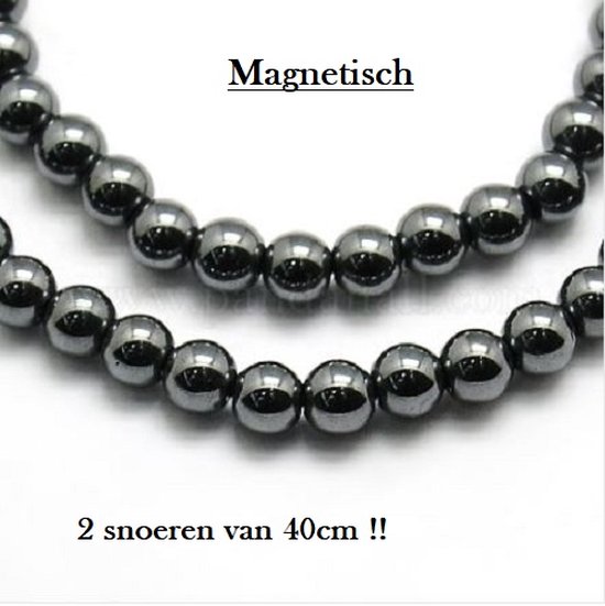 Ronde Magnetische Hematiet Kralen voor Sieraden