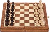 Schaakbord \ Chess figures and chessboard made of wood - Houten schaakspel, draagbaar houten schaakbord Handgemaakt schaakbordspel voor familiefeestactiviteiten