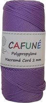 Cafuné Polypropyleen Macrame koord - 2mm - Lavendel - PP4 - Haken - Macramé - Paracord - Polyester