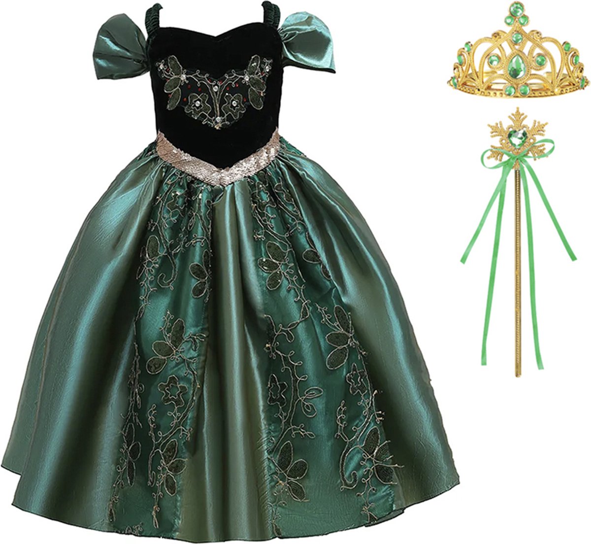 Prinsessenjurk meisje - Prinsessen speelgoed - Luxe Prinsessenjurk - Het Betere Merk - maat 92/98 - Verkleedkleren meisje -