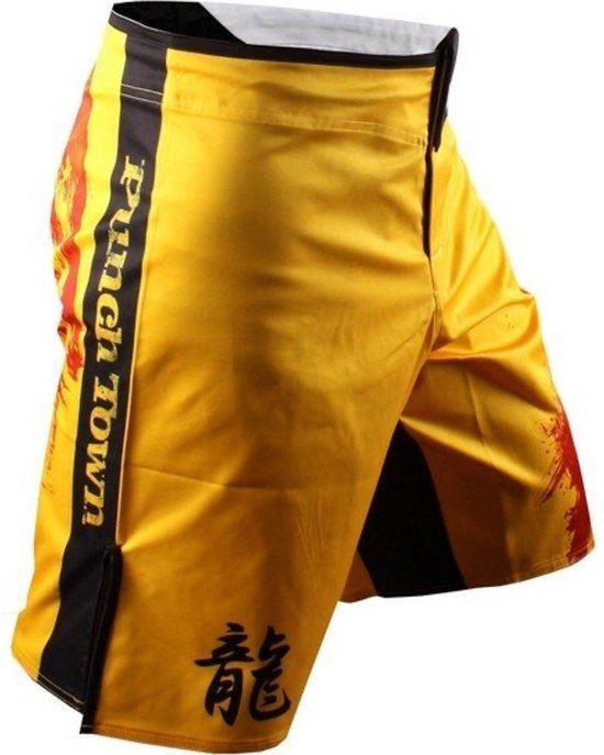 PunchTown FRAKAS eX Ode To The Dragon Fight Shorts Geel XL - Jeans Maat 36