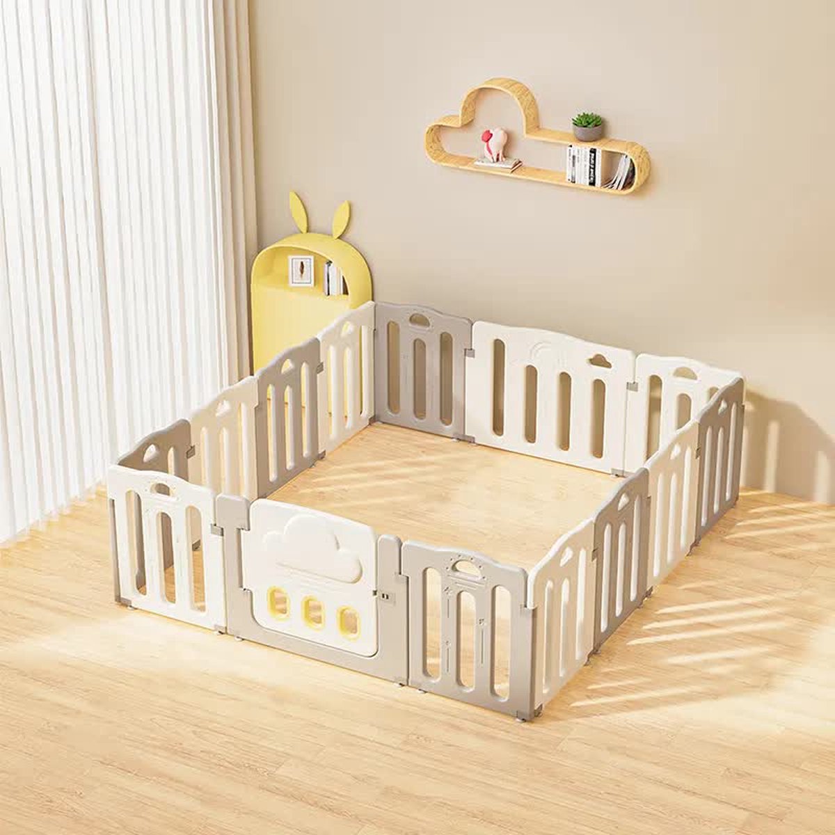 IKIDO - Grand parc bébé pliable et modulable, clôture de jeux bébé
