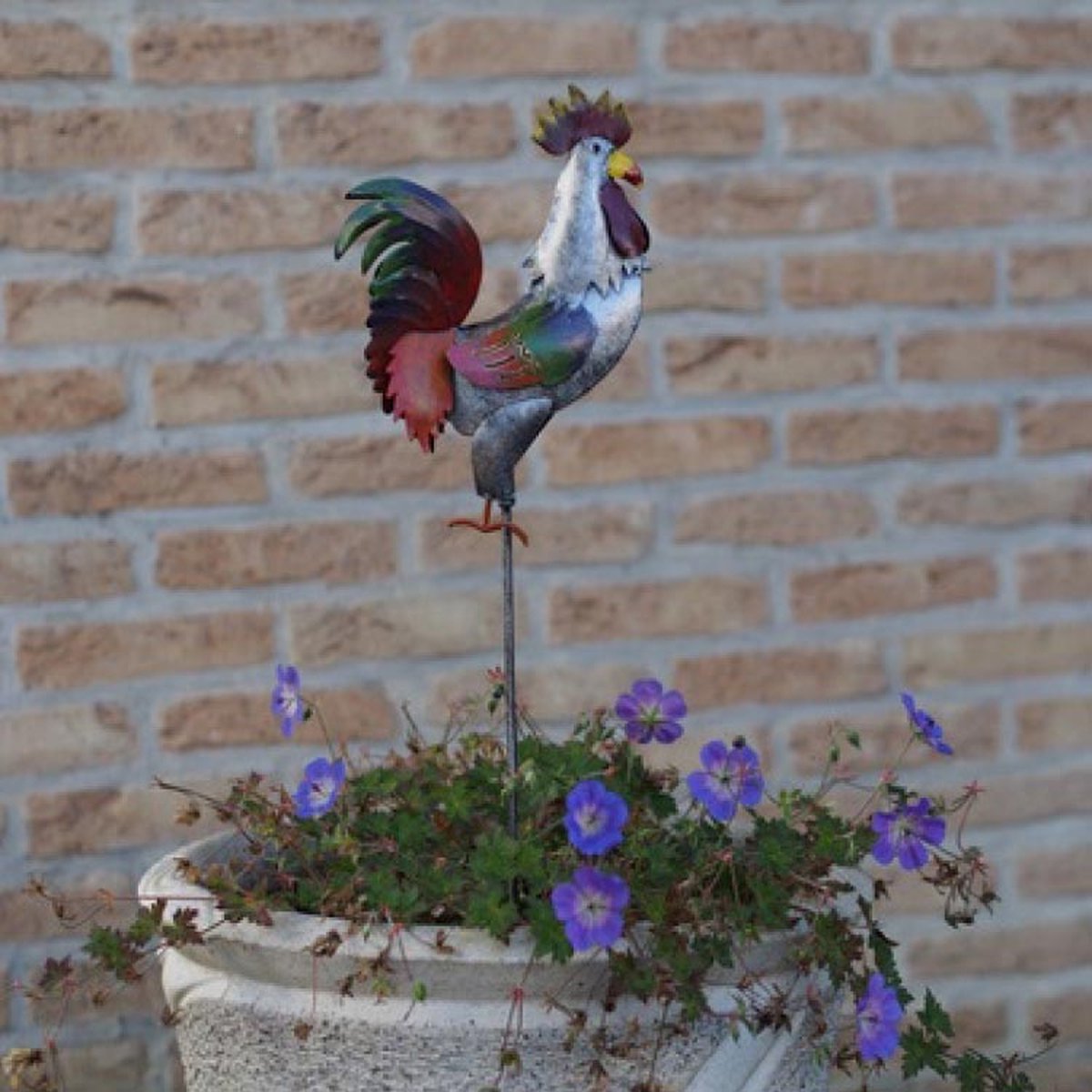 Tuinsteker Grappig bijtje 100cm rood