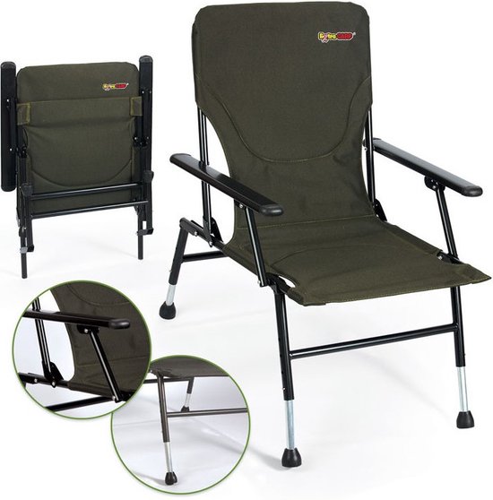 EXC Chair Plus - Visstoel - Karperstoel met Rugleuning en Armleuning - Vis  stoel... | bol.com