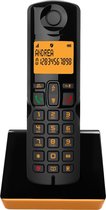 Huistelefoon S280 Dect Senioren Huistelefoon Zwart/Oranje met nummerweergave en ongewenste blokkeren ongewenste beller