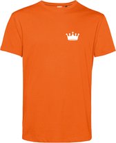 T-shirt Couronne | vêtements orange pour la fête du roi | tee-shirt orange | Orange | taille XS