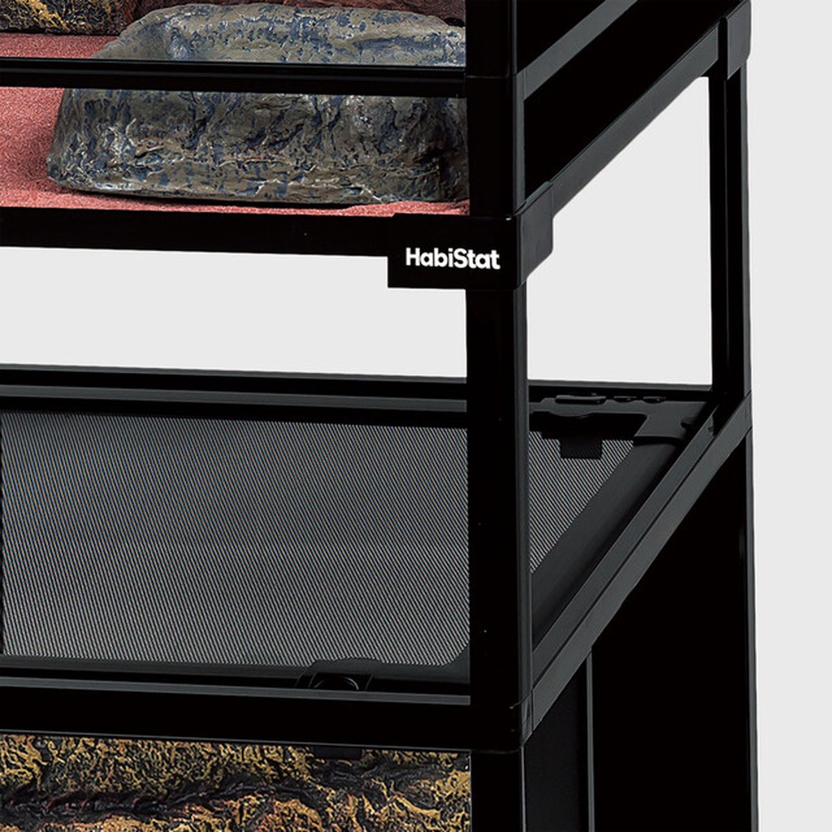 HabiStat Stapelset voor glazen terrarium | stapelkit om tot 3 terrariums te stapelen | geschikt voor 45 x 45 | 60 x 45 | 91,4 x 45,7 cm Voor 45 x 45CM
