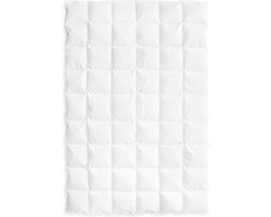 Ganzendons Dekbed 220x200cm – Dolomiti WINTER Dons Dekbed 2200g Vulling – 100% Katoenen Tijk Wit - Satijnen Bies – Wasbaar – Ademend en comfortabel – Warmteklasse 2