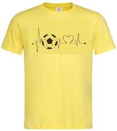 Grappig T-shirt - hartslag - heartbeat - voetbal - voetballer - sport - maat XXL