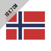Stickers Vlag Noorwegen | 10 x 7 cm | Noorse vlag | Norway | Norvège | 3 stuks