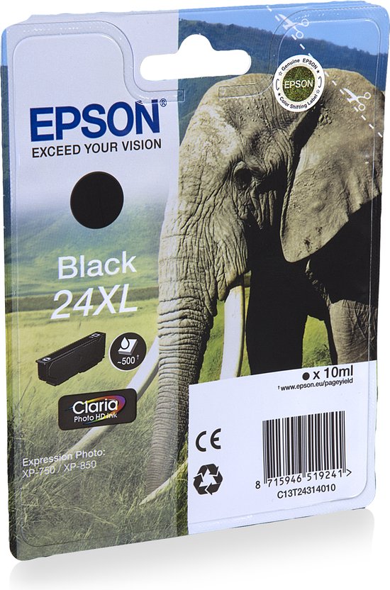 Epson 24XL (T2431)  - Inktcartridge / Zwart / Hoge Capaciteit