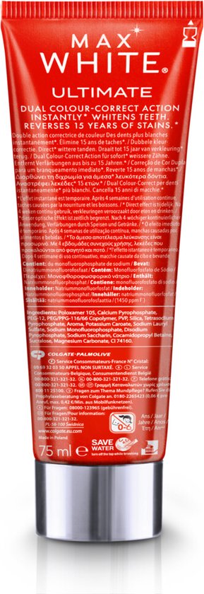 tandpasta blanchissant Colgate Max White Ultimate 75 ml
