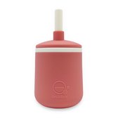 Smikkels - Siliconen kinderbeker - Veilige Drinkbeker - Oefenbeker - Rietjesbeker - Duurzaam - Peuter - Baby - Roze