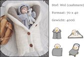 Levabe baby voetenzak - baby slaapzak - kinderwagen - kinderwagen - all season - 70 CM - Wit