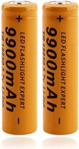 GTF® Batteries rechargeables LI-IOn 18650 3.7V / 9900mAH - 2 pièces