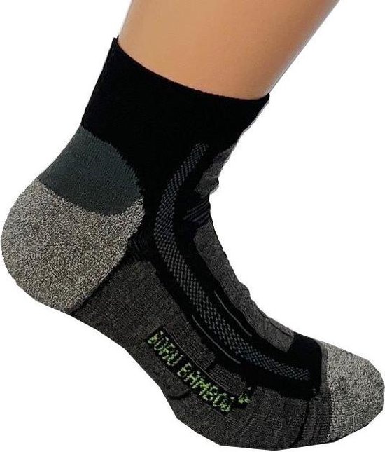 Boru Bamboo - Biker Sock - Chaussettes Homme 35-38 - Zwart - Taille 35-38 -  3 paires