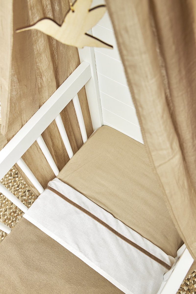 Meyco Baby Uni hoeslaken ledikant - 2-pack - sand - 60x120cm – foto 5