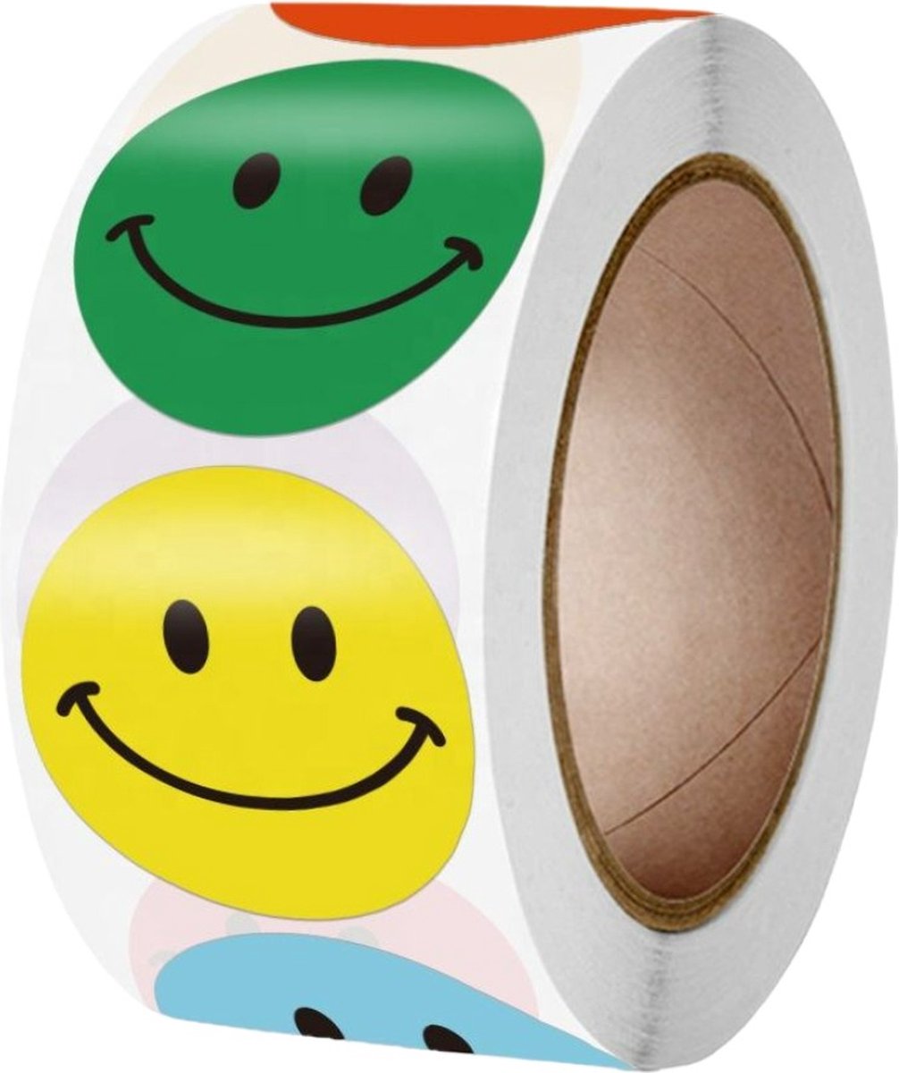 Fako Bijoux® - 500 Stickers Op Rol - 2.5cm - Emoji / Smiley Mix ...