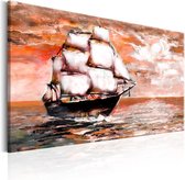 Schilderij - Zee Odyssee (print van handgeschilderd)