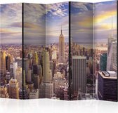 Vouwscherm - Ochtend in New York  225x172cm  , gemonteerd geleverd, dubbelzijdig geprint (kamerscherm)