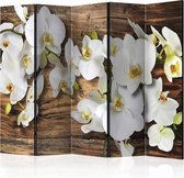 Vouwscherm -Bos orchidee 225x172cm  , gemonteerd geleverd, dubbelzijdig geprint (kamerscherm)
