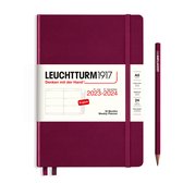 Leuchtturm1917 - weekplanner - agenda - a5 - 18 maanden 2023 - 2024 - hardcover - port rood