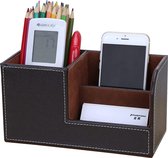 Multifunctionele bureau-organizer, PU-leeg, bruin