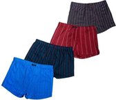 Retroshorts heren onderbroeken 4-pack verschillende kleuren maat 6