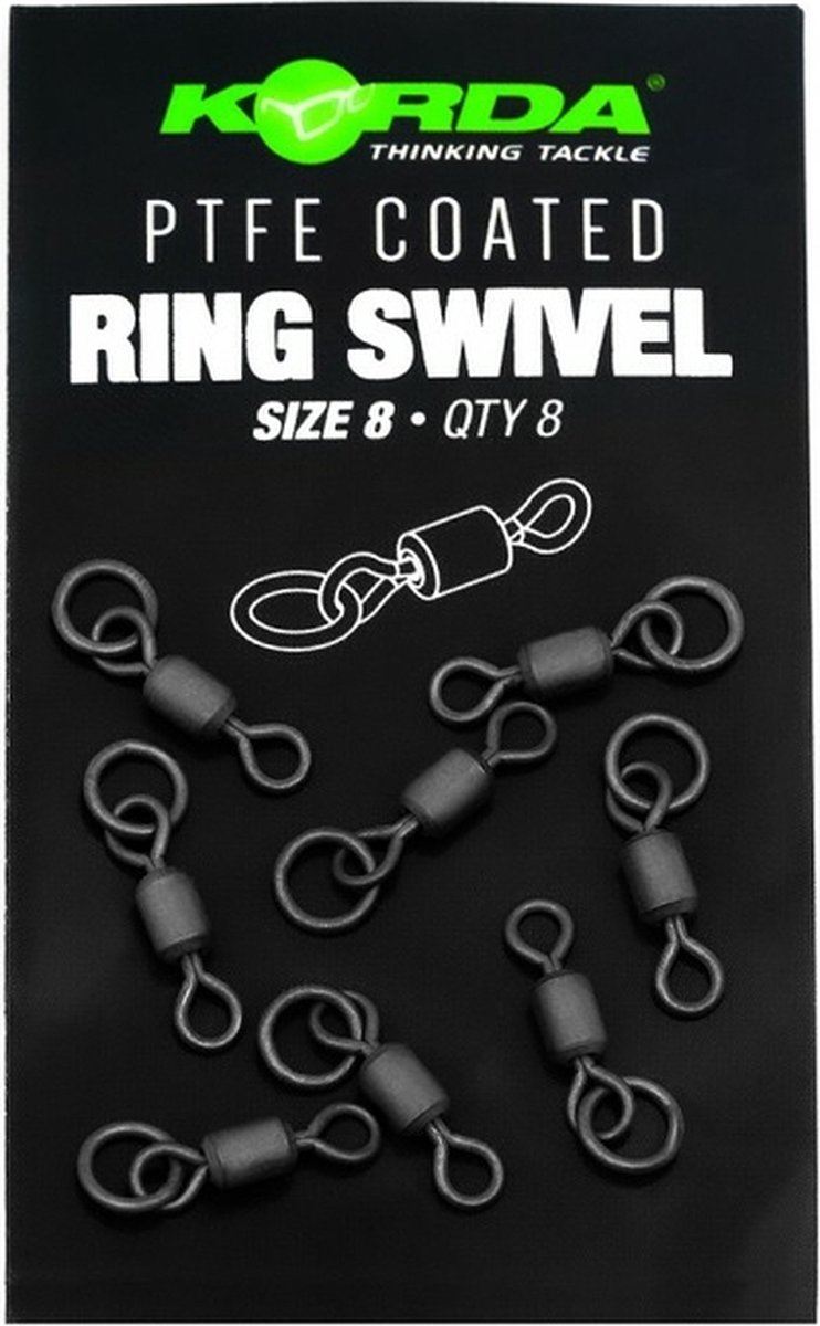 Korda PTFE Ring Swivel Size 8 | Wartels
