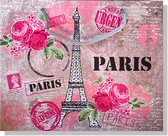 5 Papieren Cadeautasjes - Parijs - Roze - A4 formaat - 32,5x26cm - Papier - Cadeauverpakking