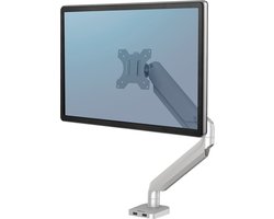 Fellowes Platinum Monitor Arm - 1 scherm - Tot 8 kg - Tot 32 inch - Gasveer - USB - Zilver